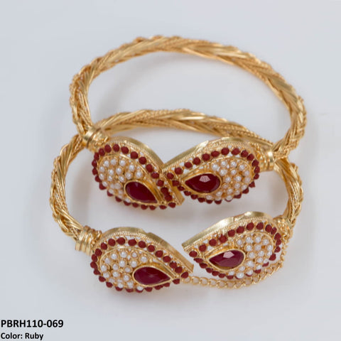 PBRH110 ASM Pear Bangles Pair - PBRH