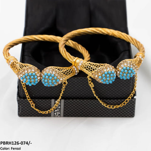 PBRH126 SDQ Pear Bangles Pair - PBRH