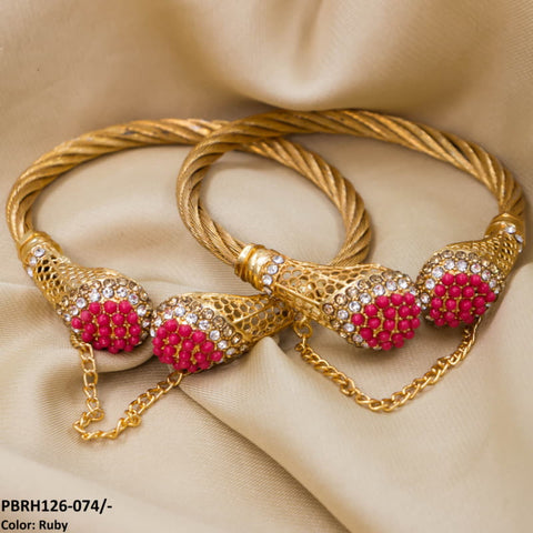 PBRH126 SDQ Pear Bangles Pair - PBRH