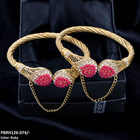 PBRH126 SDQ Pear Bangles Pair - PBRH