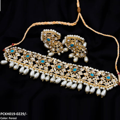 PCKH019 ASM Flower Beads Chokar Set - PCKH
