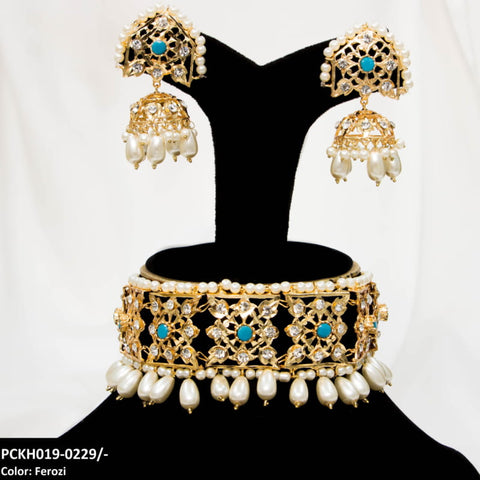PCKH019 ASM Flower Beads Chokar Set - PCKH
