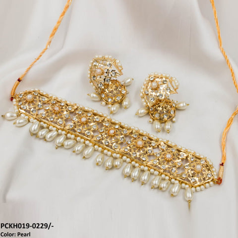 PCKH019 ASM Flower Beads Chokar Set - PCKH