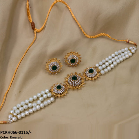 PCKH066 SDQ Sun & Pearl Choker Set - PCKH
