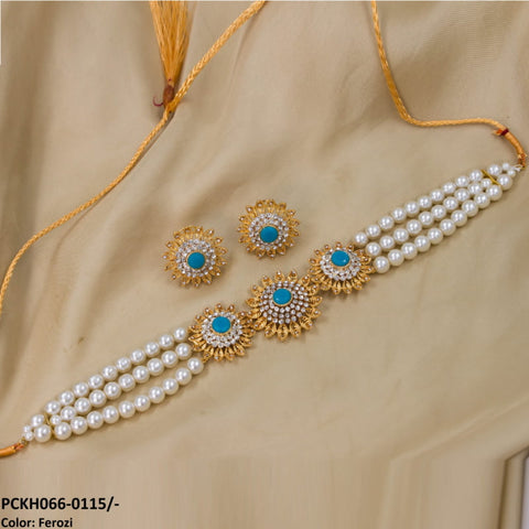 PCKH066 SDQ Sun & Pearl Choker Set - PCKH