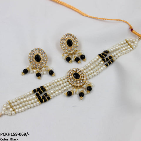 PCKH159 SDQ Goll Beza Chokar Set - PCKH