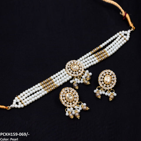 PCKH159 SDQ Goll Beza Chokar Set - PCKH