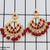PEDH055 FRN Saru Layered Drop Earrings Pair - PEDH