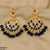 PEDH055 FRN Saru Layered Drop Earrings Pair - PEDH