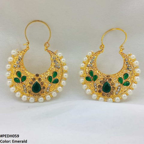 PEDH059 FRN Chand Earrings Pair - PEDH