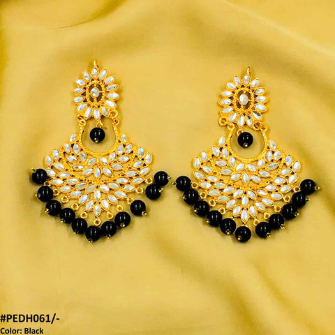 PEDH061 FRN Pear Flower Drop Earring Pair - PEDH