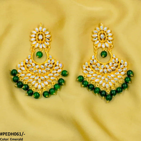 PEDH061 FRN Pear Flower Drop Earring Pair - PEDH