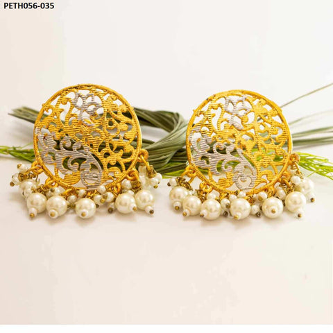 PETH056 SDQ Round Leaf Pattern Tops Pair - PETH