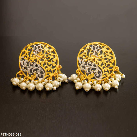 PETH056 SDQ Round Leaf Pattern Tops Pair - PETH
