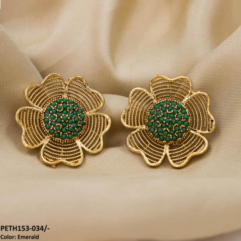 PETH153 FRZ Layers Flower Ear Tops Pair - PETH