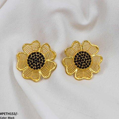 PETH153 FRZ Layers Flower Ear Tops Pair - PETH