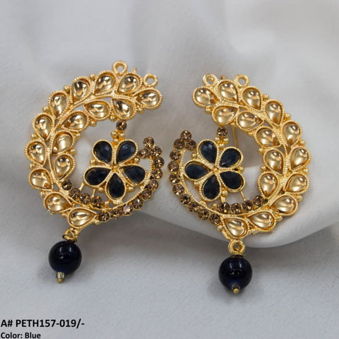PETH157 FRN Pear Flower (Left/Right) Ear Tops Pair - PETH