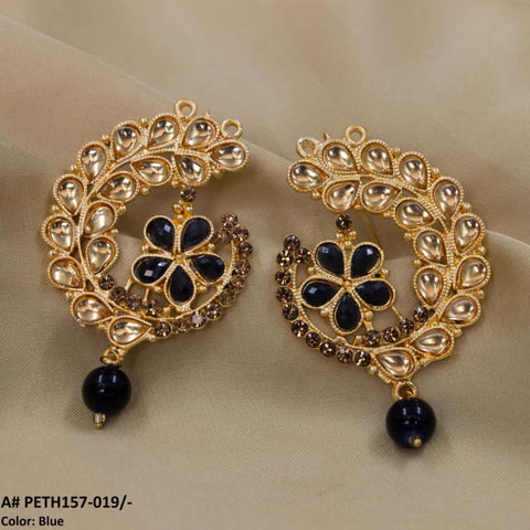 PETH157 FRN Pear Flower (Left/Right) Ear Tops Pair - PETH
