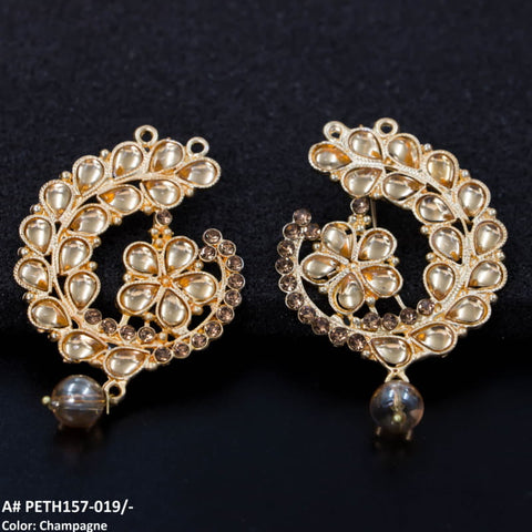 PETH157 FRN Pear Flower (Left/Right) Ear Tops Pair - PETH
