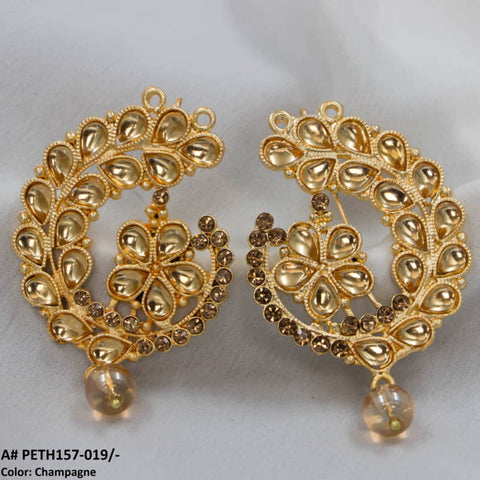 PETH157 FRN Pear Flower (Left/Right) Ear Tops Pair - PETH