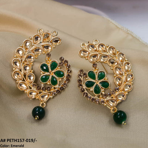 PETH157 FRN Pear Flower (Left/Right) Ear Tops Pair - PETH