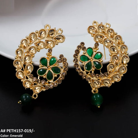 PETH157 FRN Pear Flower (Left/Right) Ear Tops Pair - PETH