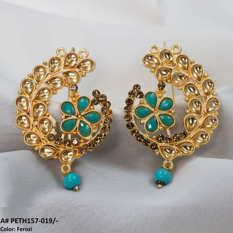 PETH157 FRN Pear Flower (Left/Right) Ear Tops Pair - PETH