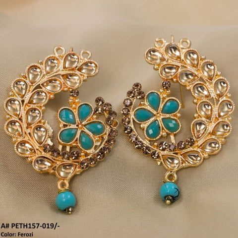 PETH157 FRN Pear Flower (Left/Right) Ear Tops Pair - PETH