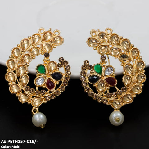 PETH157 FRN Pear Flower (Left/Right) Ear Tops Pair - PETH