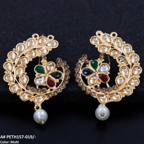 PETH157 FRN Pear Flower (Left/Right) Ear Tops Pair - PETH