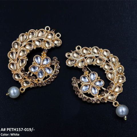 PETH157 FRN Pear Flower (Left/Right) Ear Tops Pair - PETH