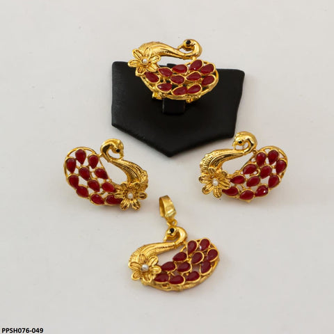 PPSH076 OAK Pendant Set Peacock - PPSH