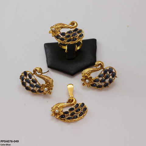 PPSH076 OAK Pendant Set Peacock - PPSH