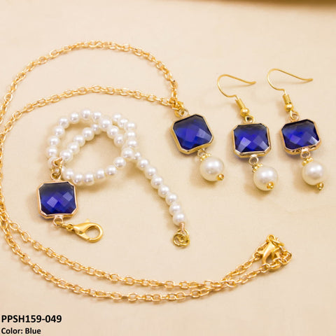 PPSH159 SDQ Square Diamond Pendant Set - PPSH