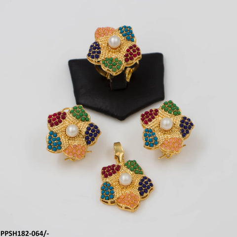 PPSH182 SDQ Flower Pendant Set - PPSH