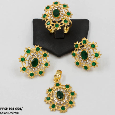 PPSH194 SDQ Flower Pendant Set - PPSH