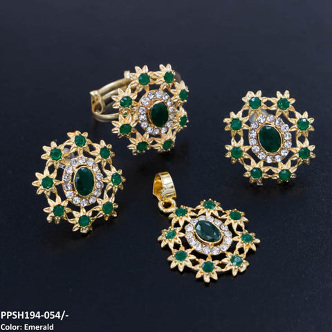 PPSH194 SDQ Flower Pendant Set - PPSH