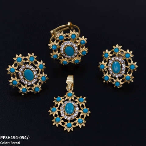 PPSH194 SDQ Flower Pendant Set - PPSH