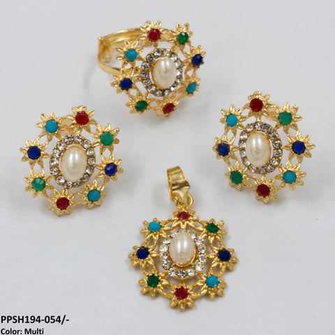 PPSH194 SDQ Flower Pendant Set - PPSH
