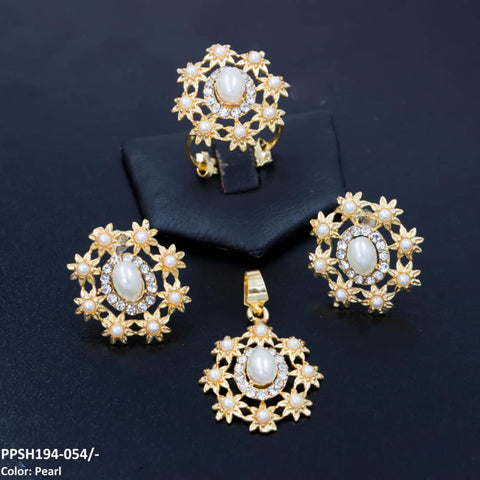 PPSH194 SDQ Flower Pendant Set - PPSH