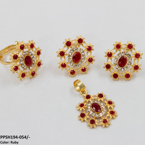 PPSH194 SDQ Flower Pendant Set - PPSH
