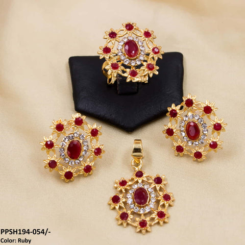 PPSH194 SDQ Flower Pendant Set - PPSH