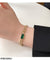 TBCH205 ZLX Greenish Baguette Hand Bracelet Openable