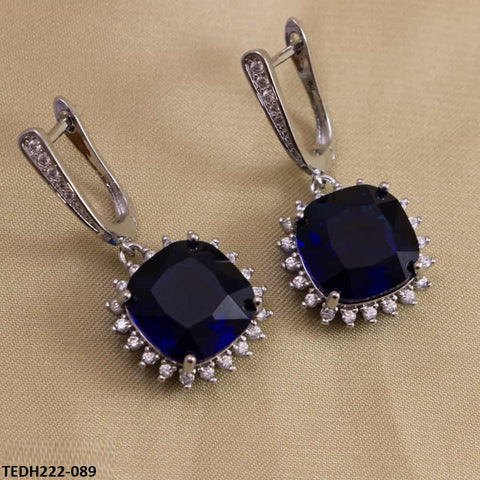 TEDH222 KRL Cushion Teardrop Earring Pair - TEDH
