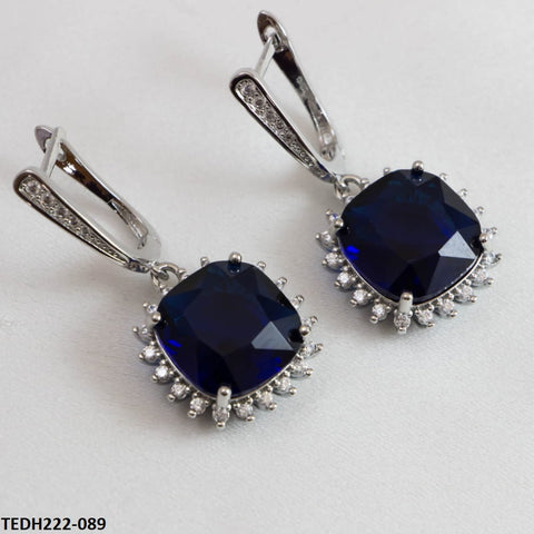 TEDH222 KRL Cushion Teardrop Earring Pair - TEDH