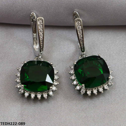 TEDH222 KRL Cushion Teardrop Earring Pair - TEDH