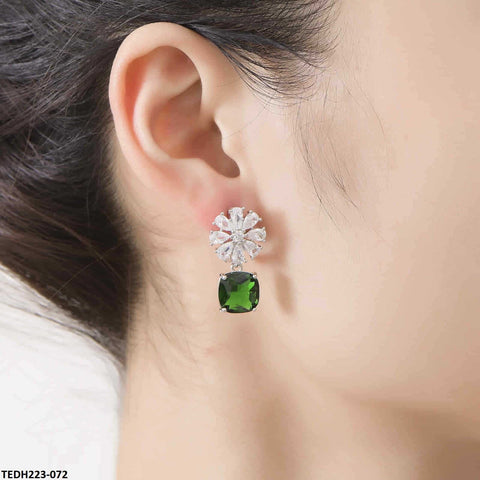 TEDH223 KRL Flower Drop Earrings Pair - TEDH