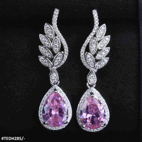 TEDH285 GWH Leaf Teardrop Earring - TEDH