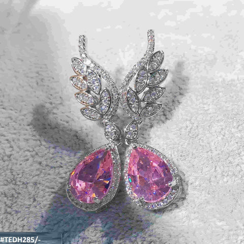 TEDH285 GWH Leaf Teardrop Earring - TEDH