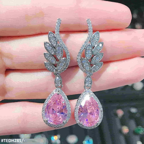 TEDH285 GWH Leaf Teardrop Earring - TEDH